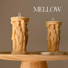 Caryatid Greek Column Soy Candle: Handmade Home Decor-4