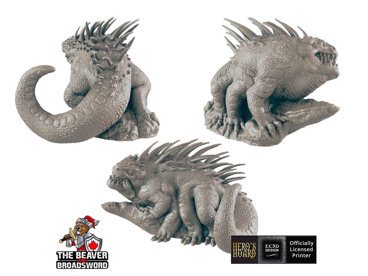Basilisk | DnD Premium Resin Miniature, Durable and Tough for your TTRPG and Wargaming! 32mm, 28mm, Beast, Animal, Mountain, Monstrosity-2