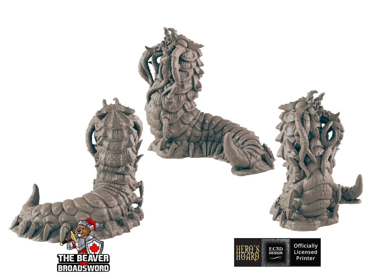 Carrion Crawler | DnD Miniature, Premium Resin, Durable and Tough for your TTRPG and Wargaming! 32mm, 28mm, Large Monstrosity, Underdark-2