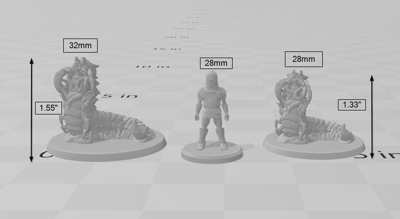 Carrion Crawler | DnD Miniature, Premium Resin, Durable and Tough for your TTRPG and Wargaming! 32mm, 28mm, Large Monstrosity, Underdark-3