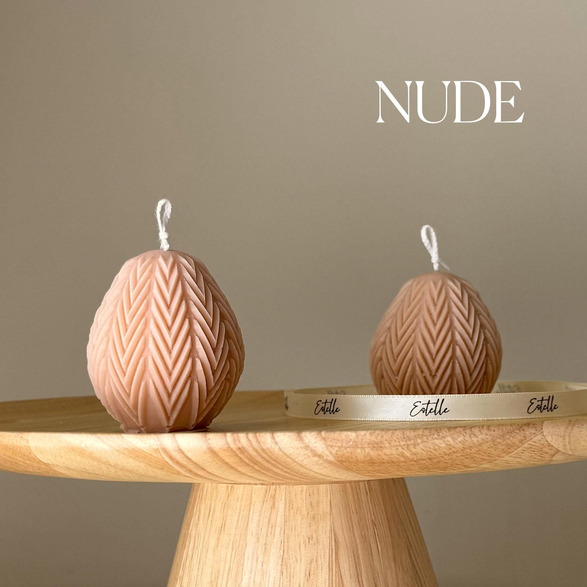 Easter Egg Soy Candle: Handmade Sculptural Home Decor-2