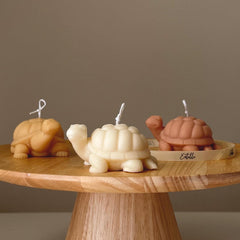 Handmade Soy Turtle Candle: Sculptural Art Gift-1