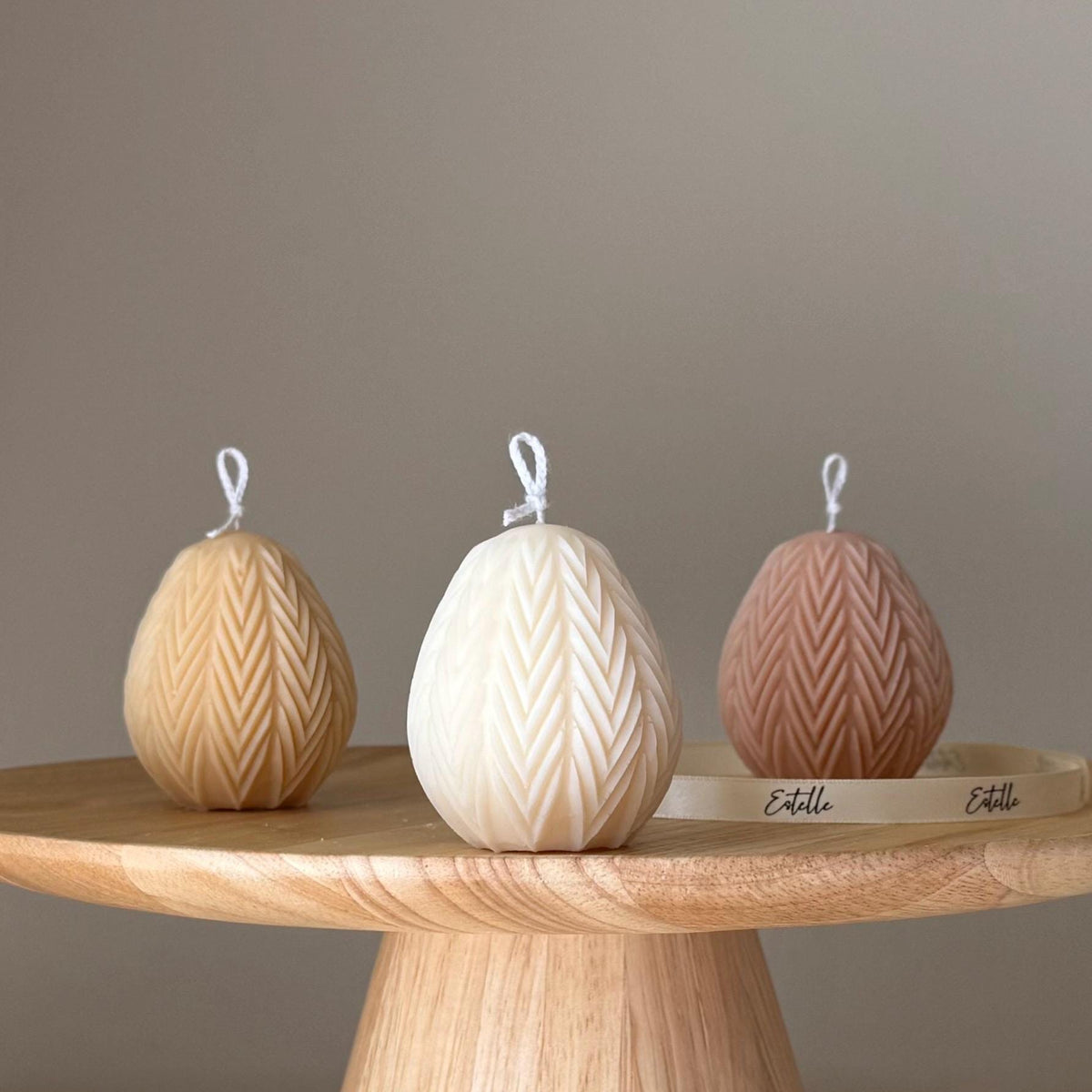 Easter Egg Soy Candle: Handmade Sculptural Home Decor-1