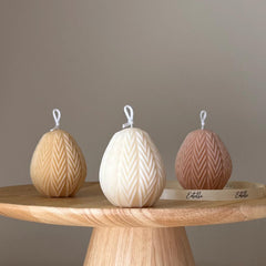 Easter Egg Soy Candle: Handmade Sculptural Home Decor-1