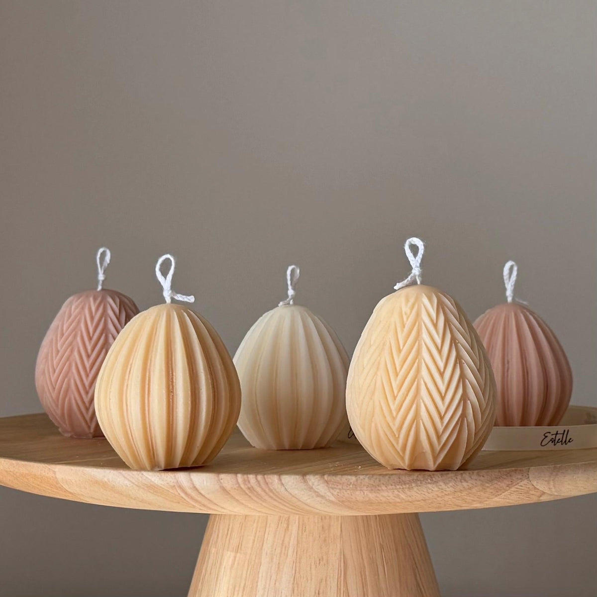 Easter Egg Soy Candle: Handmade Sculptural Home Decor-6