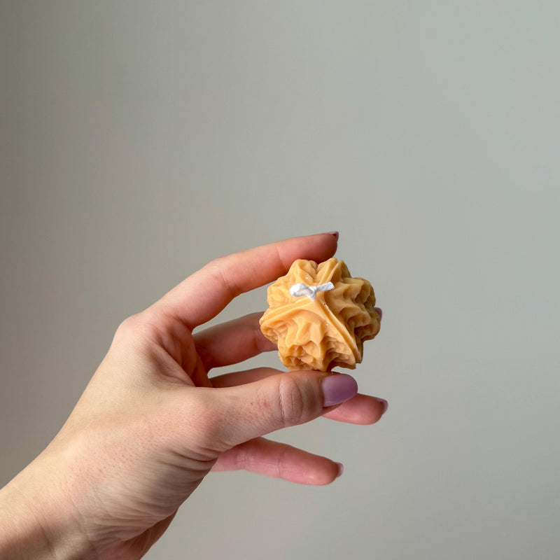 Walnut Shaped Candle | Handmade Soy Pillar Candle, Home Decor-2