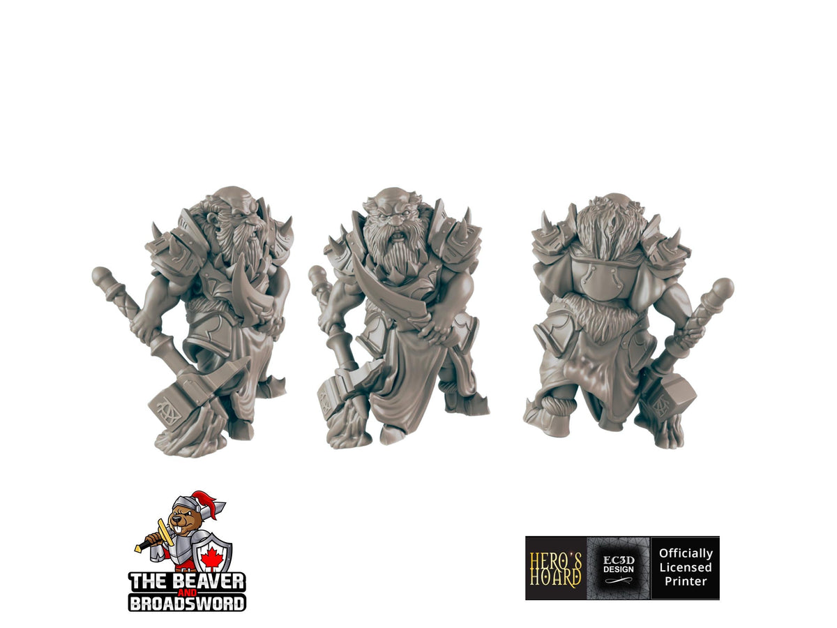 Dark Dwarf Pack | DnD Miniature, Premium Resin, Durable and Tough for your TTRPG and Wargaming! 32mm, 28mm, Male, Duergar Mountain Underdark-4