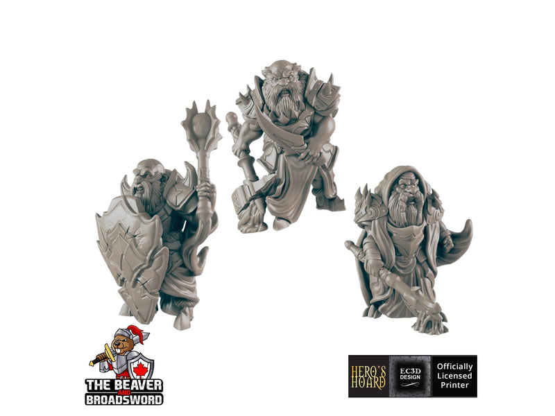 Dark Dwarf Pack | DnD Miniature, Premium Resin, Durable and Tough for your TTRPG and Wargaming! 32mm, 28mm, Male, Duergar Mountain Underdark-1
