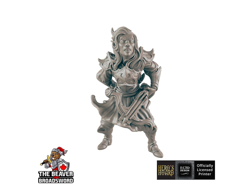 Dark Elf 1 | DnD Miniature, Premium Resin, Durable and Tough for your TTRPG and Wargaming! 32mm, 28mm, Female, Drow, Ranger, Sniper-1