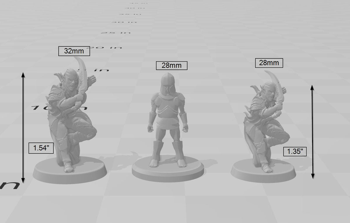Dark Elf Set | DnD Miniature, Premium Resin, Durable and Tough for your TTRPG and Wargaming! 32mm, 28mm, Male, Drow, Fighter, Rogue-5