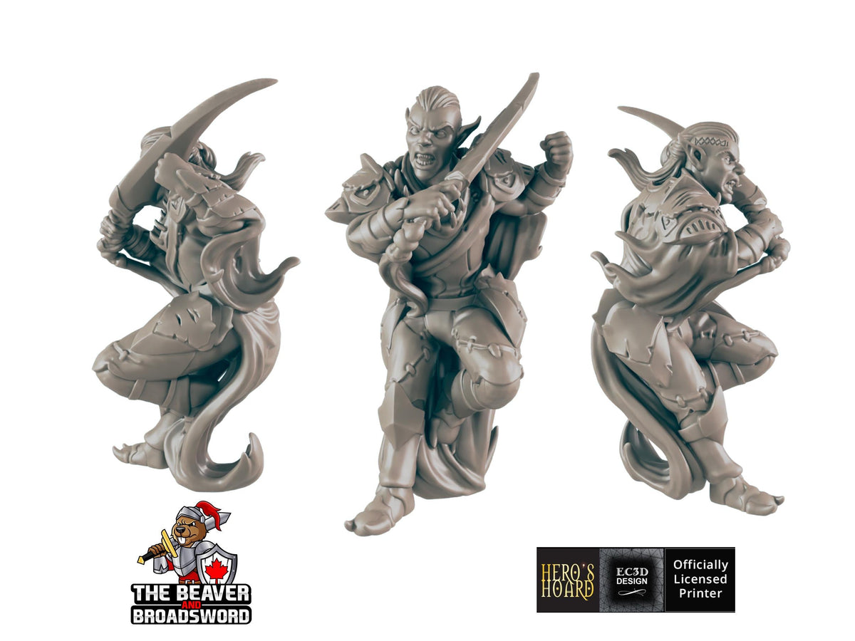Dark Elf 3 | DnD Miniature, Premium Resin, Durable and Tough for your TTRPG and Wargaming! 32mm, 28mm, Male, Drow, Fighter, Rogue-2