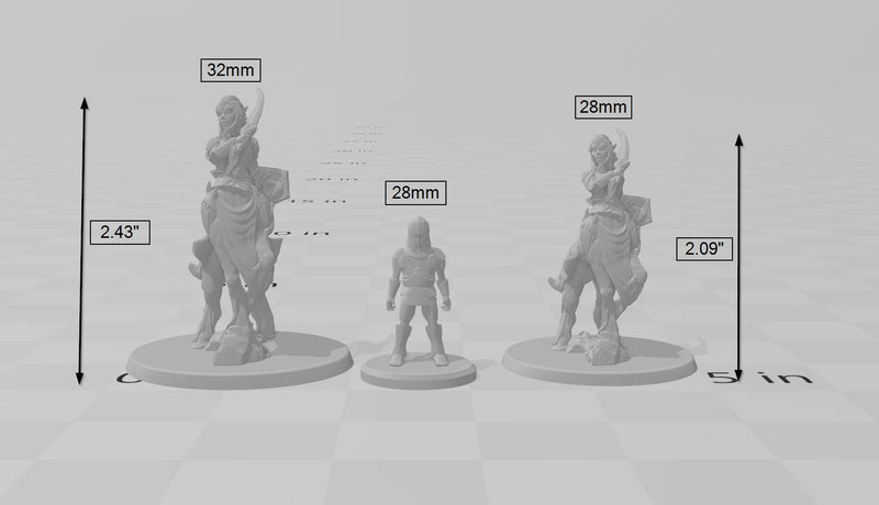 Centaurs | DnD Miniature, Premium Resin, Durable and Tough for your TTRPG and Wargaming! 32mm, 28mm, Male, Female, Plains, Horse, Centaur-4
