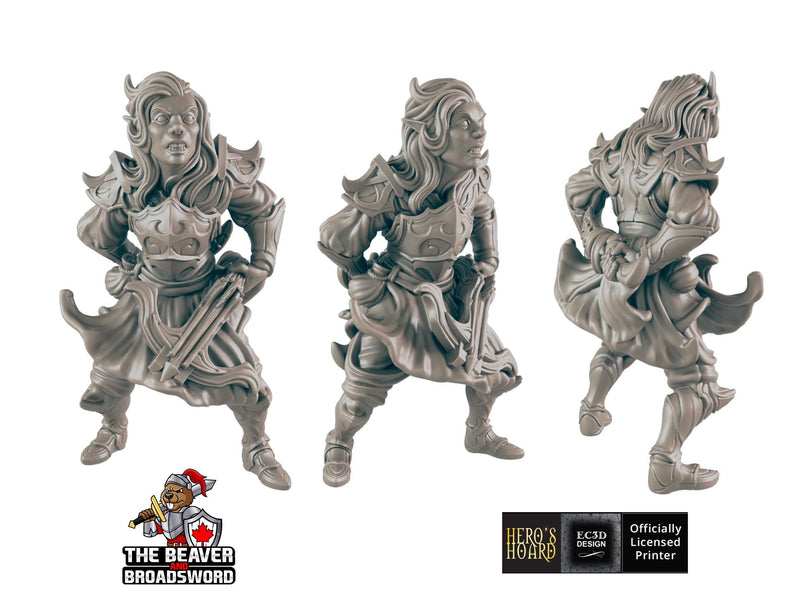 Dark Elf 1 | DnD Miniature, Premium Resin, Durable and Tough for your TTRPG and Wargaming! 32mm, 28mm, Female, Drow, Ranger, Sniper-2