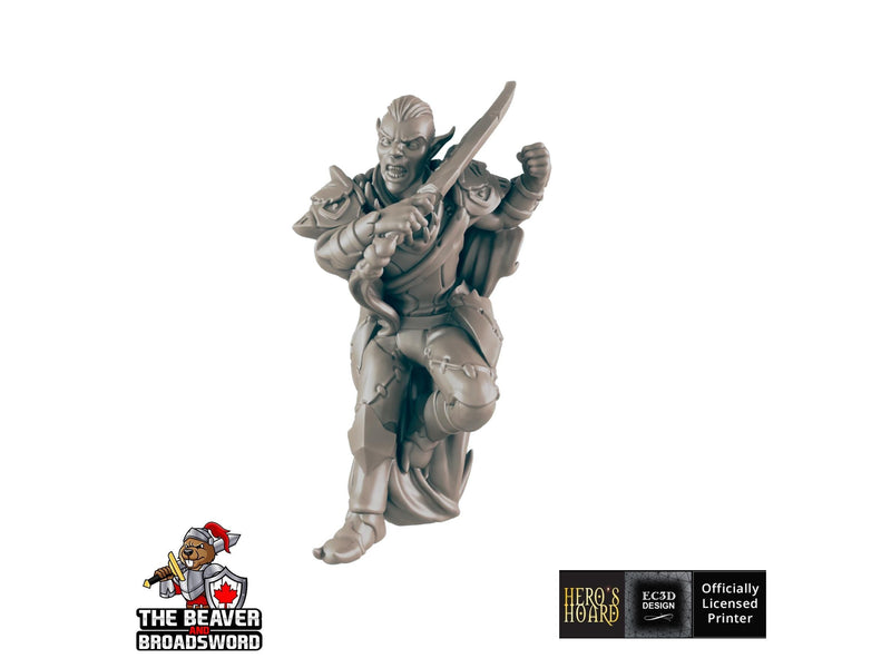 Dark Elf 3 | DnD Miniature, Premium Resin, Durable and Tough for your TTRPG and Wargaming! 32mm, 28mm, Male, Drow, Fighter, Rogue-1
