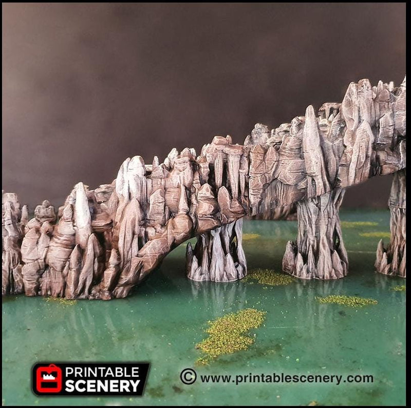 Cavern Ramp | DnD Cave Scatter Terrain Rocks Dungeon Printable Scenery RPG Tabletop Miniature Game Tiles 3D Printed TTRPG Pathfinder-3