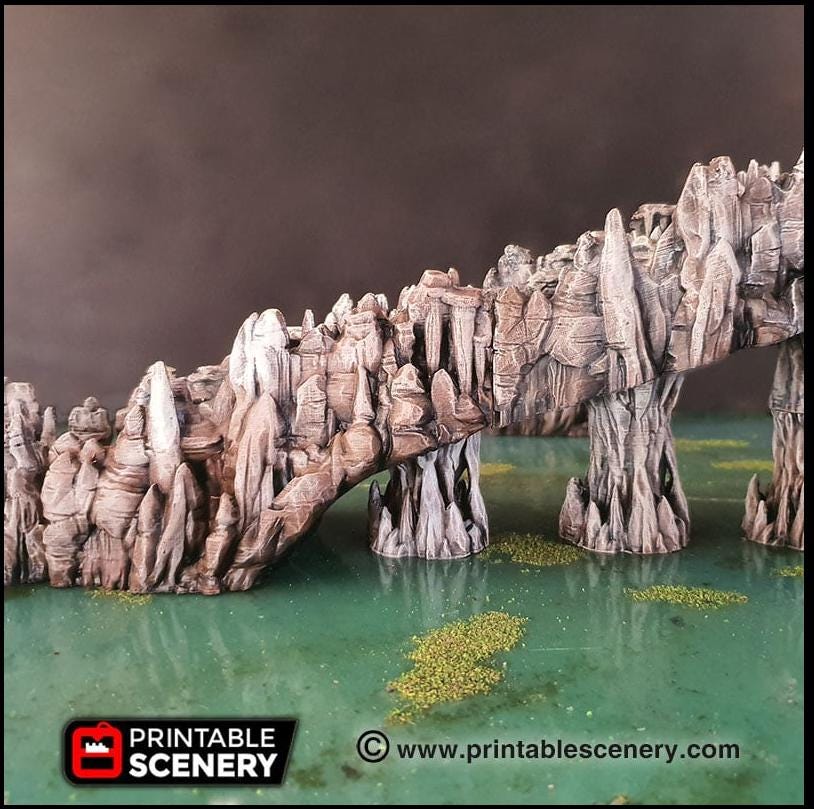 Cavern Ramp | DnD Cave Scatter Terrain Rocks Dungeon Printable Scenery RPG Tabletop Miniature Game Tiles 3D Printed TTRPG Pathfinder-3