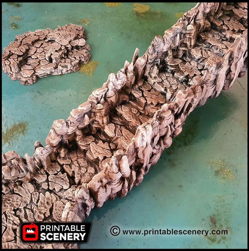 Cavern Ramp | DnD Cave Scatter Terrain Rocks Dungeon Printable Scenery RPG Tabletop Miniature Game Tiles 3D Printed TTRPG Pathfinder-1