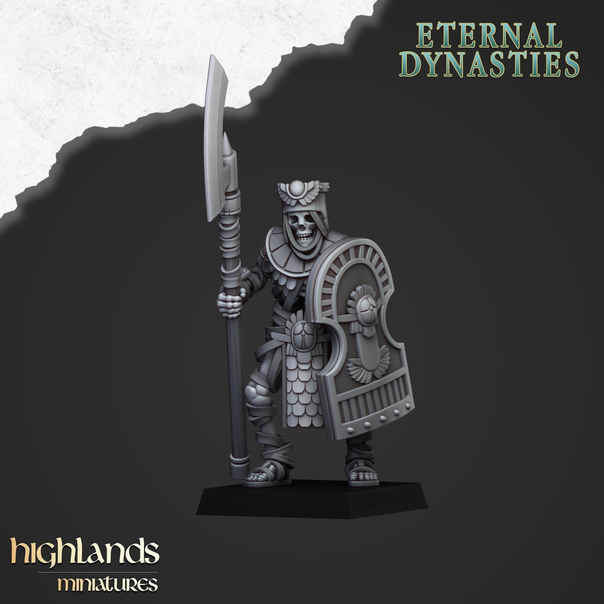 Ancient Skeletons Guard Unit - Highlands Miniatures Eternal Dynasty | Undead | Skeleton | Lich | Desert | Fantasy | Pathfinder | Wargaming-2