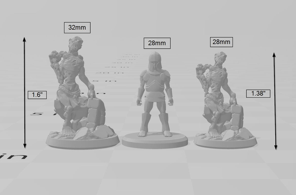 5 Zombie Miniature Pack - Arbiter Miniatures | DnD | Undead | Skeleton | Necromancer | Chef | 28mm 32mm | Pathfinder | Monster | Wargaming-6