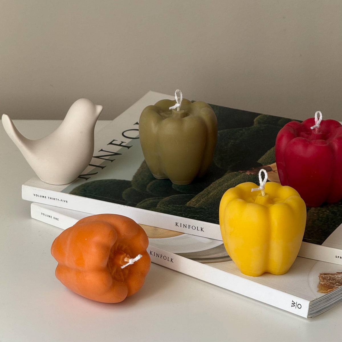 Bell Pepper Candle: Vegan Soy Wax, Minimalist Home Decor-2