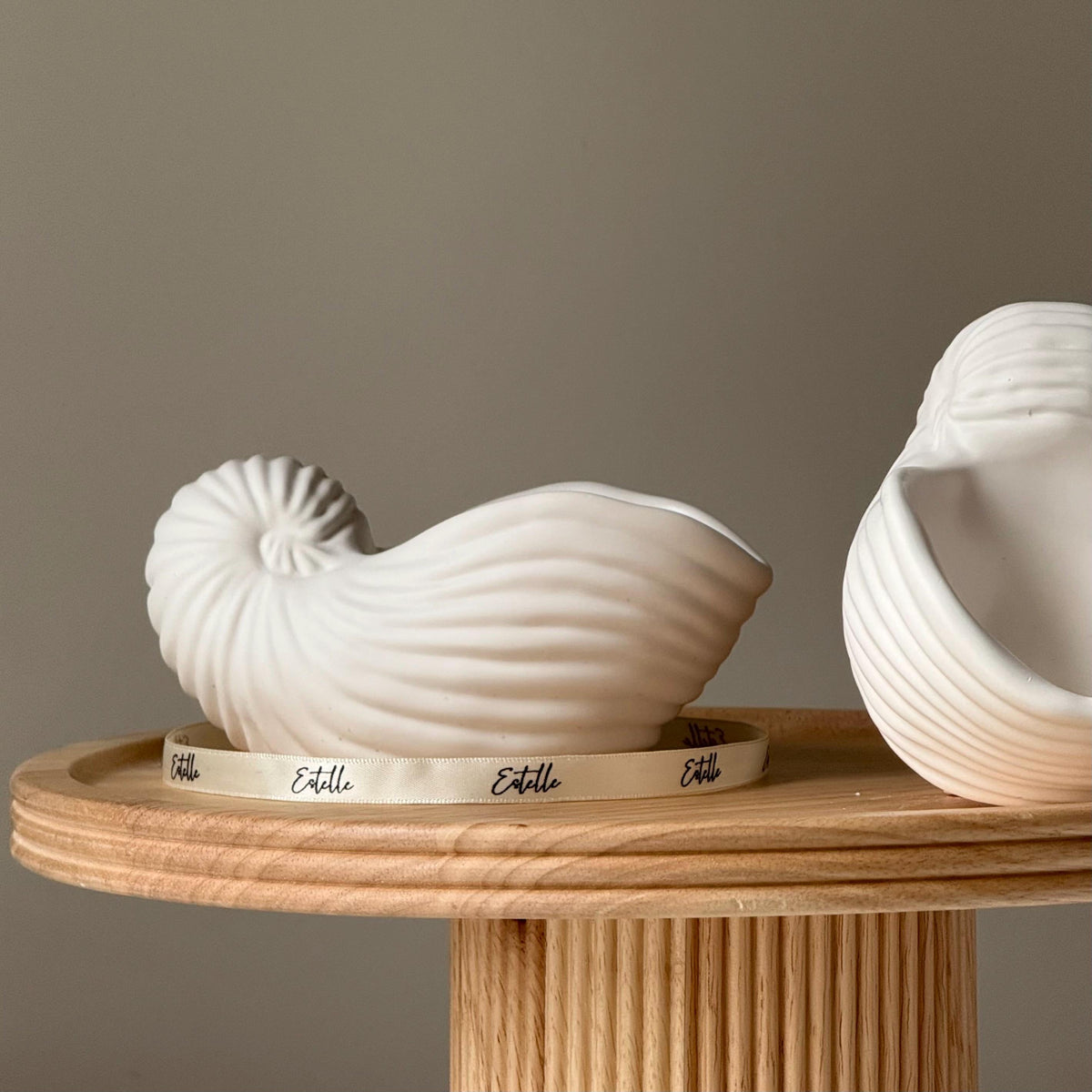Sea Shell Jesmonite Trinket Tray: Coastal Jewelry Dish-3