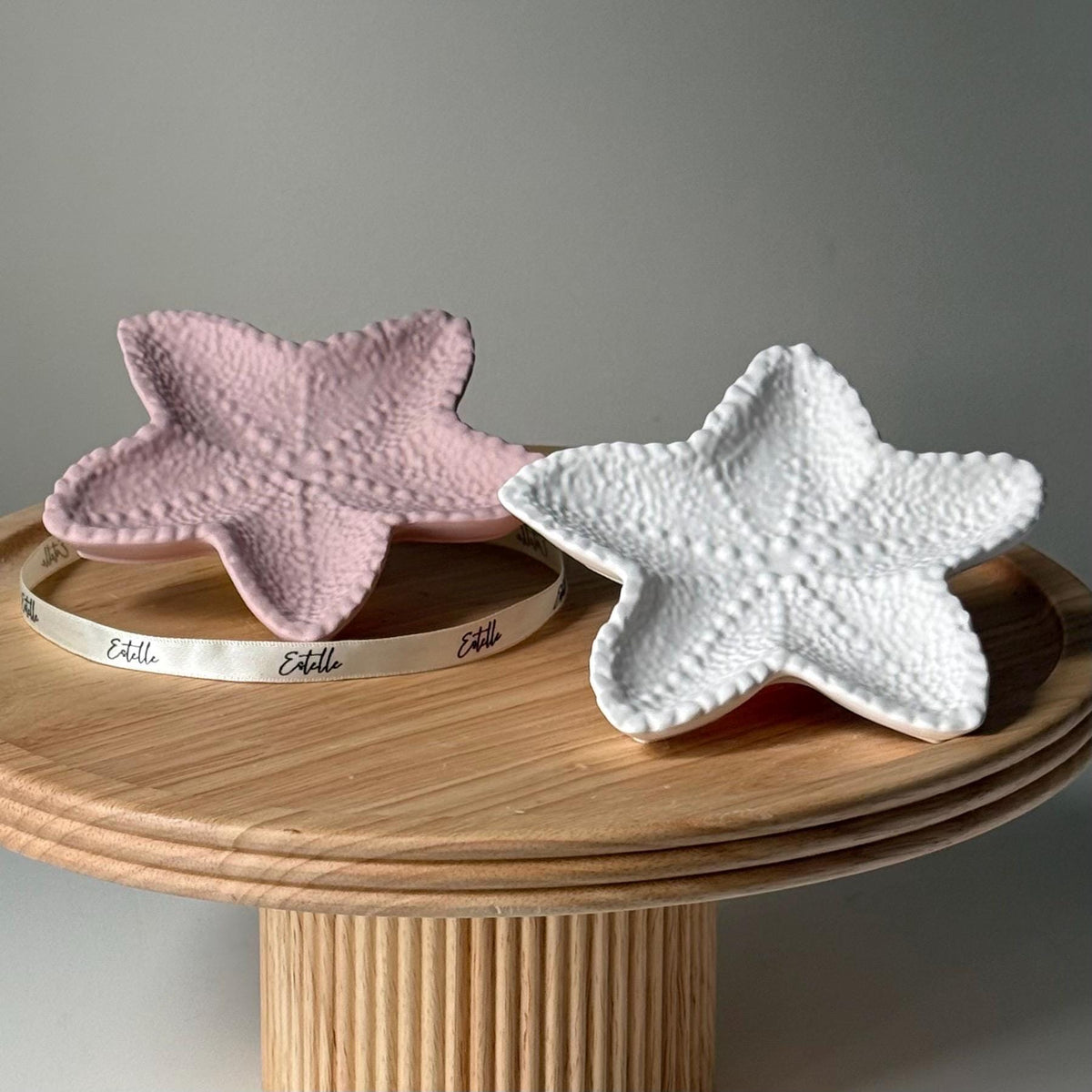 Starfish Jesmonite Jewelry Dish: Scandi Home Decor Tray-4