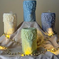 Handmade Christmas Reindeer Soy Candle: Holiday Home Decor-1