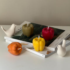 Bell Pepper Candle: Vegan Soy Wax, Minimalist Home Decor-4