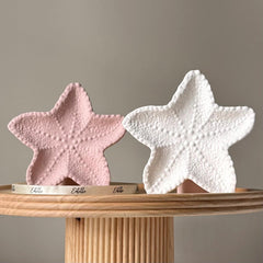 Starfish Jesmonite Jewelry Dish: Scandi Home Decor Tray-1