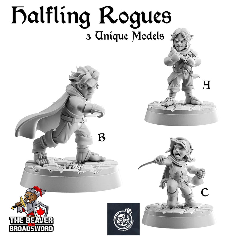 Halfling Rogues mini set | DnD Miniature, Premium Resin, Durable and Tough for your TTRPG and Wargaming! 32mm, 28mm, Thief, Assassin-1