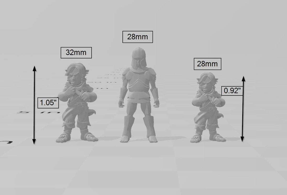 Halfling Rogues mini set | DnD Miniature, Premium Resin, Durable and Tough for your TTRPG and Wargaming! 32mm, 28mm, Thief, Assassin-2