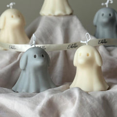 Halloween Dog Ghost Candle: Handmade Soy Wax Animal Gift-3