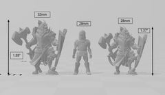 Catfolk Paladins mini set | DnD Miniature, Premium Resin, Durable and Tough for your TTRPG and Wargaming! 32mm, 28mm, Tabaxi, Ranger, Thief-2