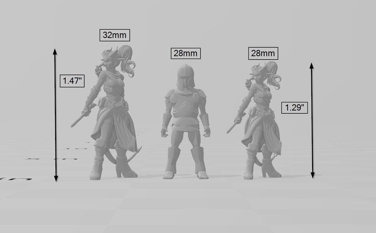Hunter Rogues mini set | DnD Miniature, Premium Resin, Durable and Tough for your TTRPG and Wargaming! 32mm, 28mm, Thief, Assassin