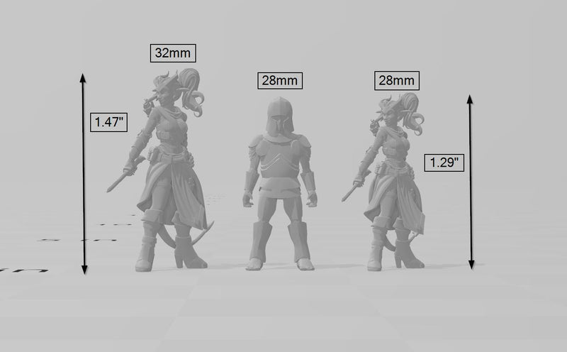 Hunter Rogues mini set | DnD Miniature, Premium Resin, Durable and Tough for your TTRPG and Wargaming! 32mm, 28mm, Thief, Assassin-2