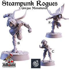 Steampunk Rogues mini set | DnD Miniature, Premium Resin, Durable and Tough for your TTRPG and Wargaming! 32mm, 28mm, Thief, Assassin-1