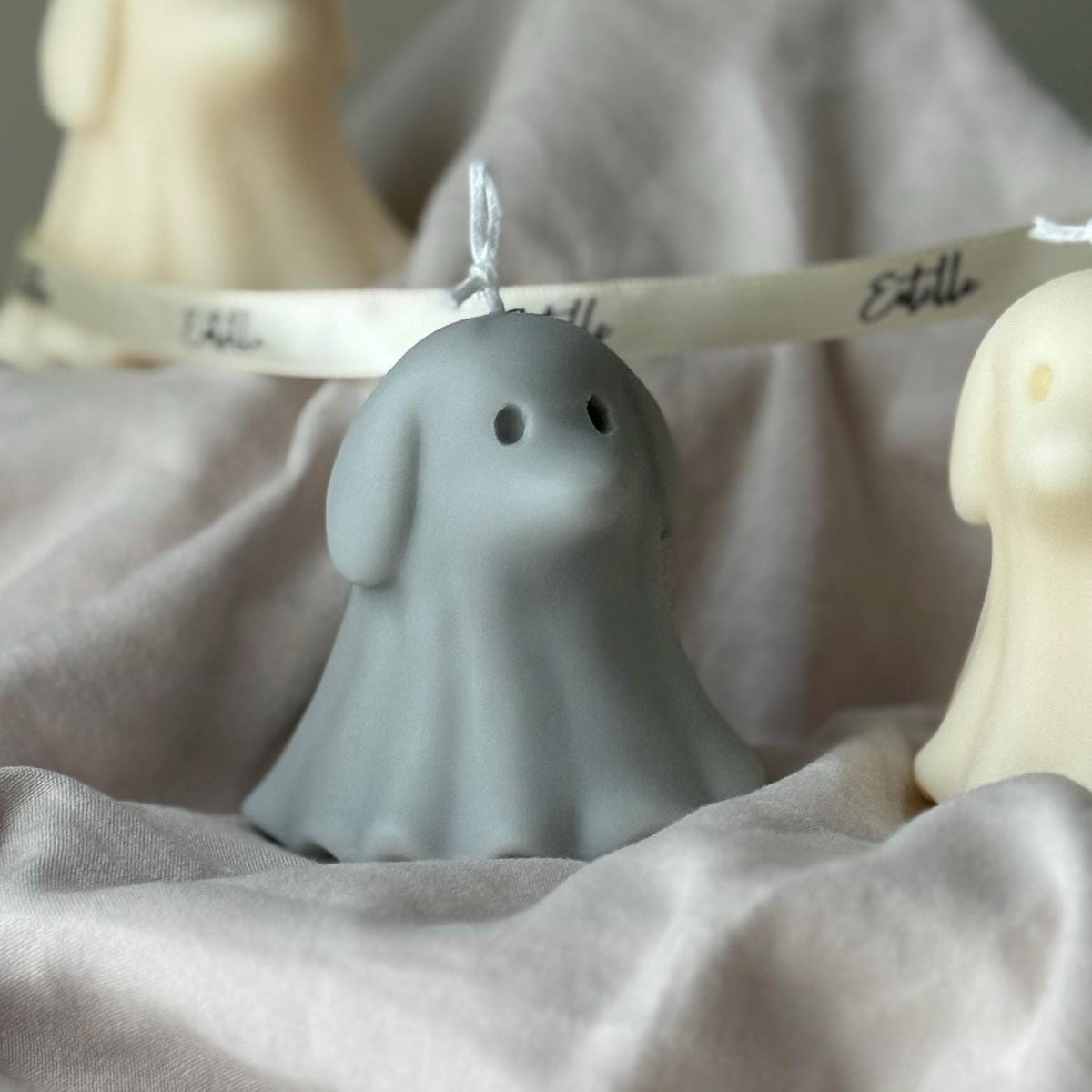 Halloween Dog Ghost Candle: Handmade Soy Wax Animal Gift-4