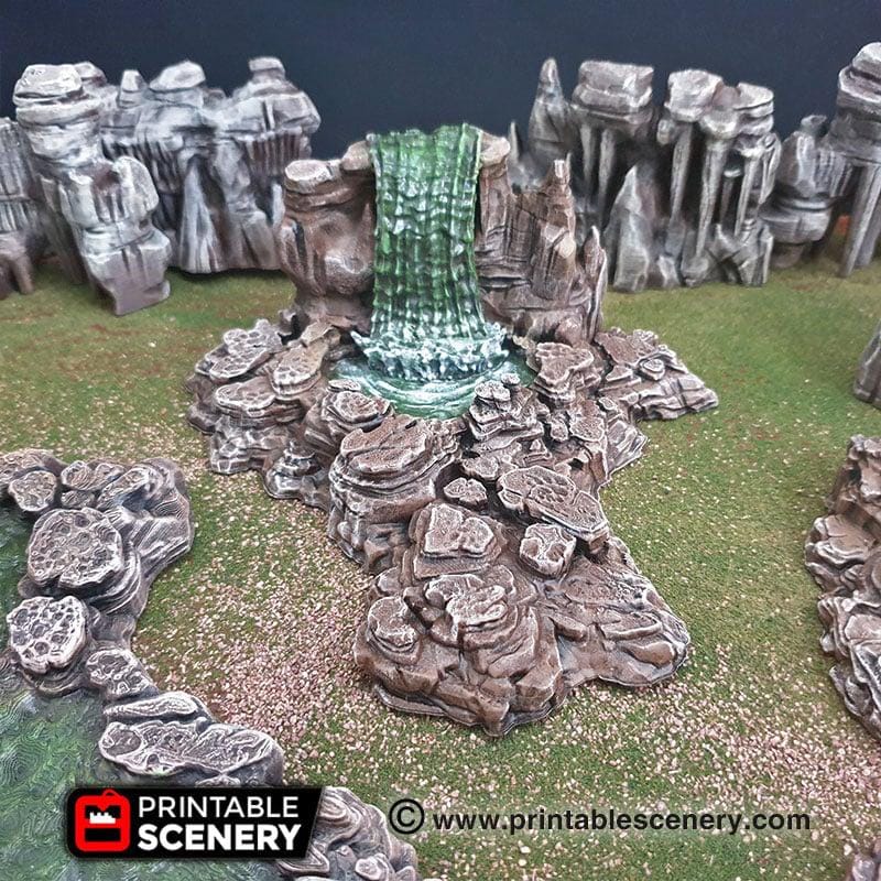 Grotto Pools 7pc set | DnD RPG and Warming Terrain, Durable and High quality. Perfect For Diorama and Models. Cavern, Cave, Goblin, Water-4