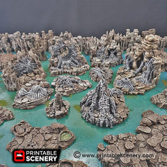 Wicked Webs 9pc terrain set | DnD RPG and Warming Terrain, Durable and High quality. Perfect For Diorama and Models. Caver, Cave, Spider-1