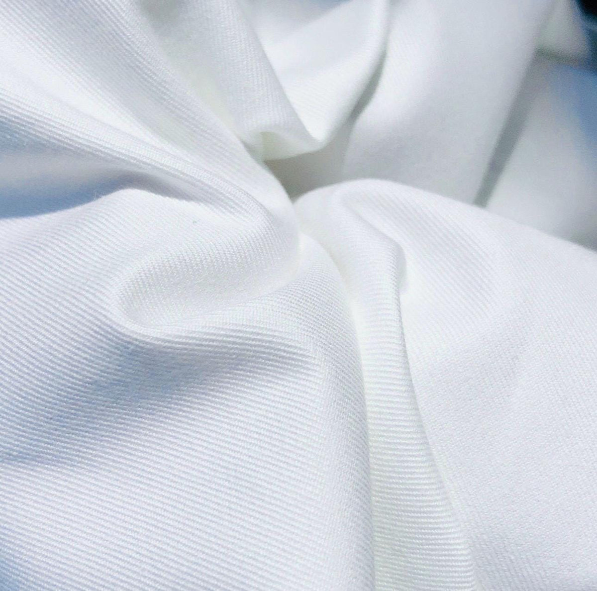 Black and White Twill Fabric: 65/35 Poly-Cotton Blend, 57" Wide-5