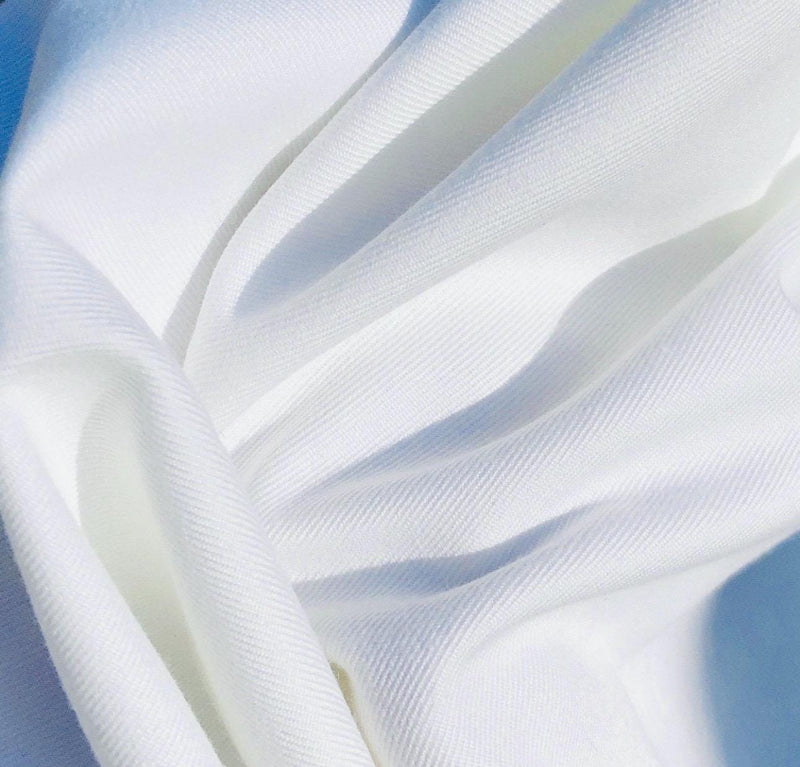 Black and White Twill Fabric: 65/35 Poly-Cotton Blend, 57" Wide-1