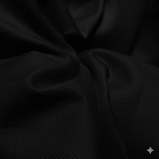 Black and White Twill Fabric: 65/35 Poly-Cotton Blend, 57" Wide-2