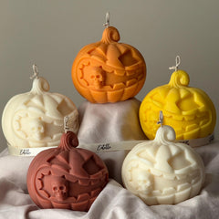 Large Pumpkin Scented Soy Wax Candle: Autumn Decor, Fall Gift-1
