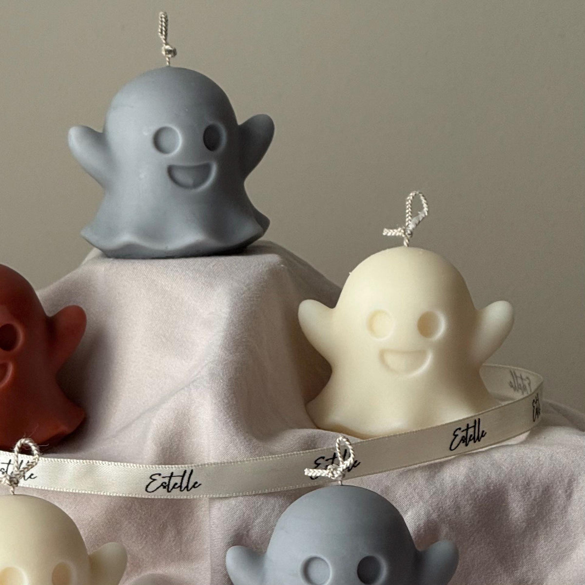 Handmade Ghost Soy Wax Candle | Halloween Decor-3