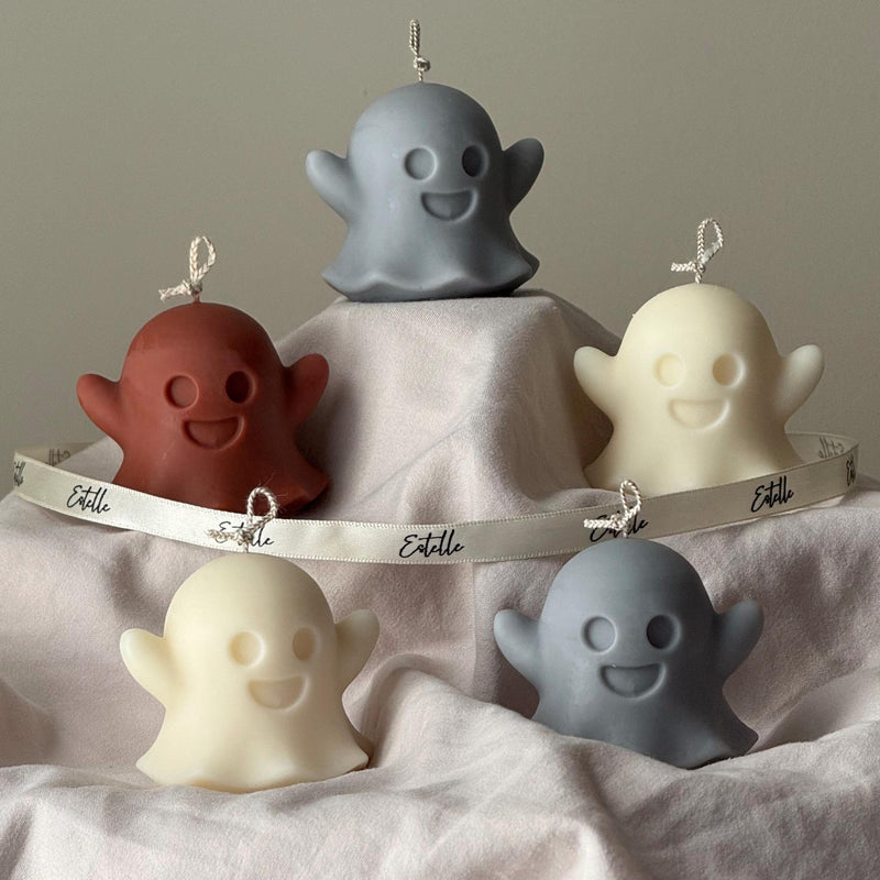 Handmade Ghost Soy Wax Candle | Halloween Decor-1