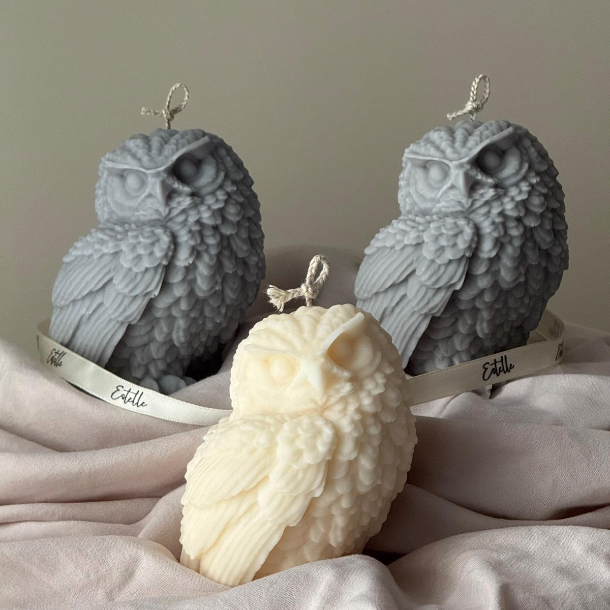 Handmade Owl Candle: Soy Wax Sculptural Home Decor-1
