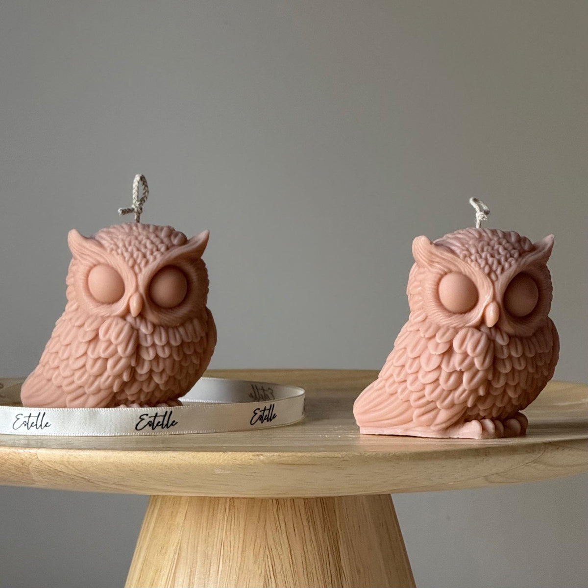 Owl Soy Candle: Handmade Sculptural Home Decor-2