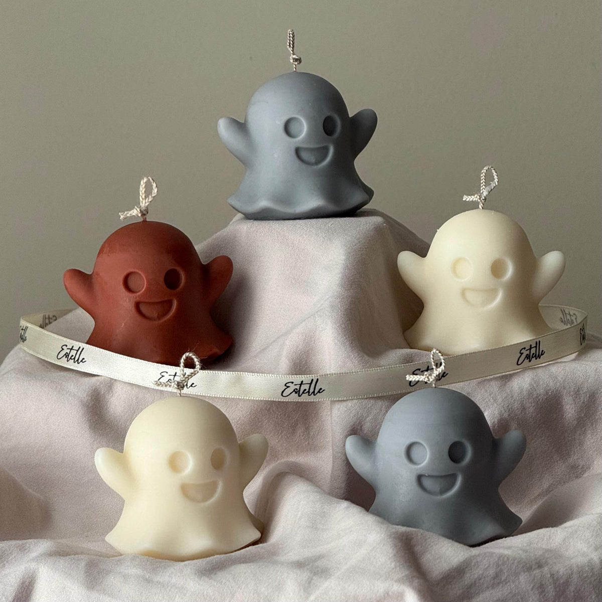 Handmade Ghost Soy Wax Candle | Halloween Decor-4