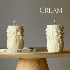 Lily of the valley Pillar Candle | Handmade Decorative Candle-2