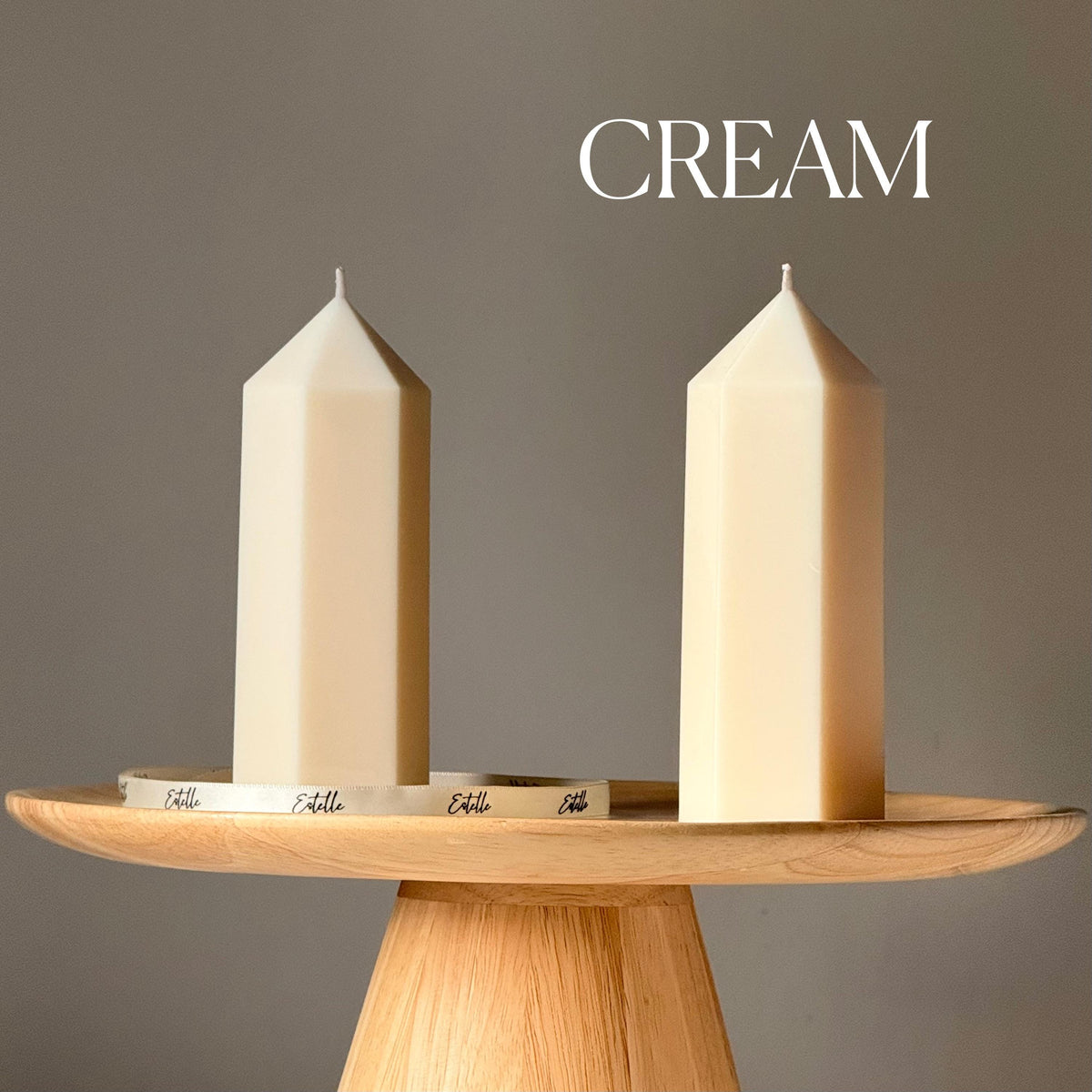 Greko Peak Soy Wax Candle: Ribbed Pillar, Decorative Taper-3